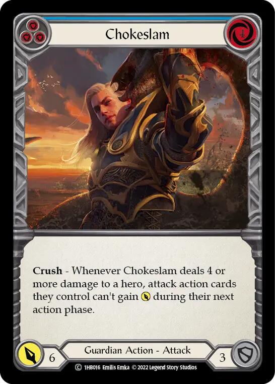 Chokeslam (Blue) [1HB016] (History Pack 1 Bravo Blitz Deck)