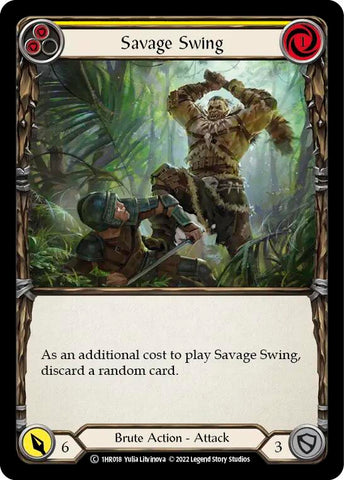 Savage Swing (Yellow) [1HR018] (Historic Pack 1 Blitz Deck Rhinar)