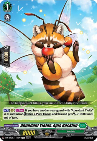 Abundant Yields, Apis Racklun (DZ-BT05/111EN) [Omniscient Awakening]