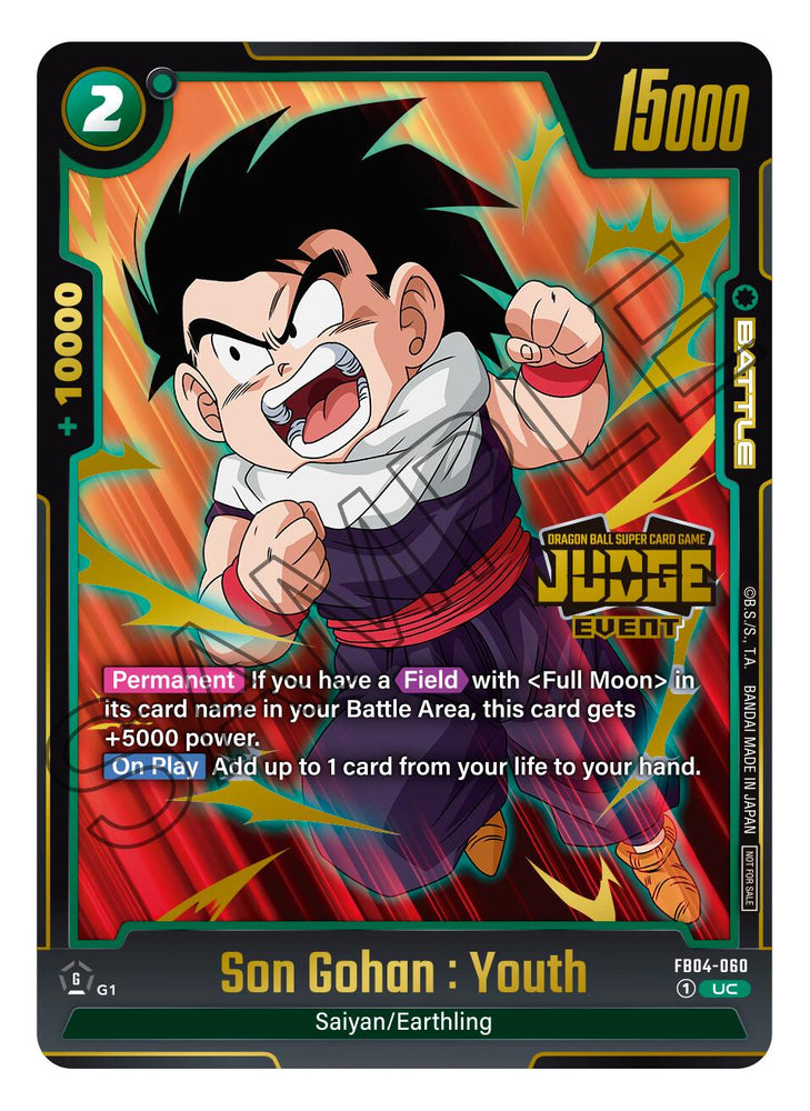 Son Gohan : Youth (Judge Pack 03 - Event Judge) [Fusion World Promotion Cards]
