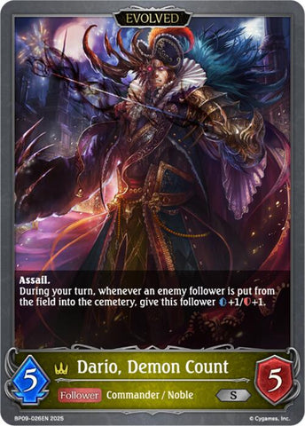 Dario, Demon Count (Evolved) (BP09-026EN) [Duet of Dawn and Dusk]