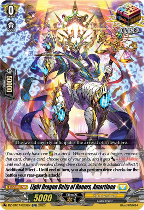 Light Dragon Deity of Honors, Amartinoa (DZ-BT07/023EN) [Moon Fangs & Cerulean Blaze]