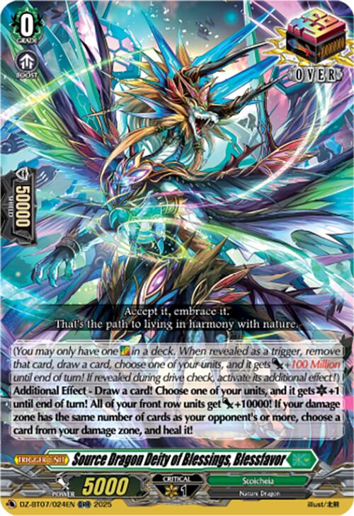 Source Dragon Deity of Blessings, Blessfavor (DZ-BT07/024EN) [Moon Fangs & Cerulean Blaze]