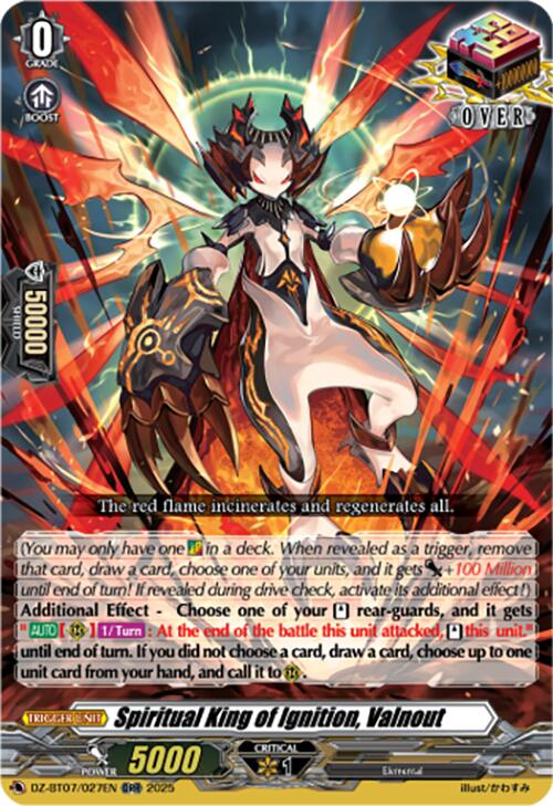 Spiritual King of Ignition, Valnout (DZ-BT07/027EN) [Moon Fangs & Cerulean Blaze]