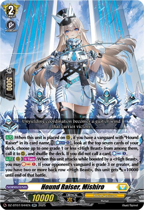 Hound Raiser, Mishiro (DZ-BT07/044EN) [Moon Fangs & Cerulean Blaze]