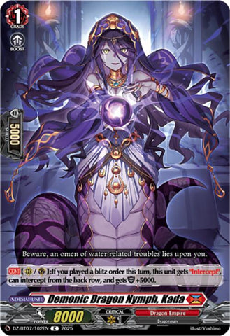Demonic Dragon Nymph, Kada (DZ-BT07/102EN) [Moon Fangs & Cerulean Blaze]