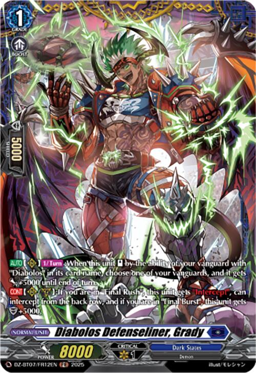 Diabolos Defenseliner, Grady (DZ-BT07/FR12EN) [Moon Fangs & Cerulean Blaze]