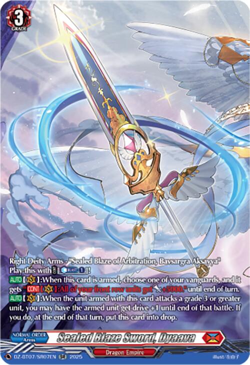 Sealed Blaze Sword, Dyaava (DZ-BT07/SR07EN) [Moon Fangs & Cerulean Blaze]