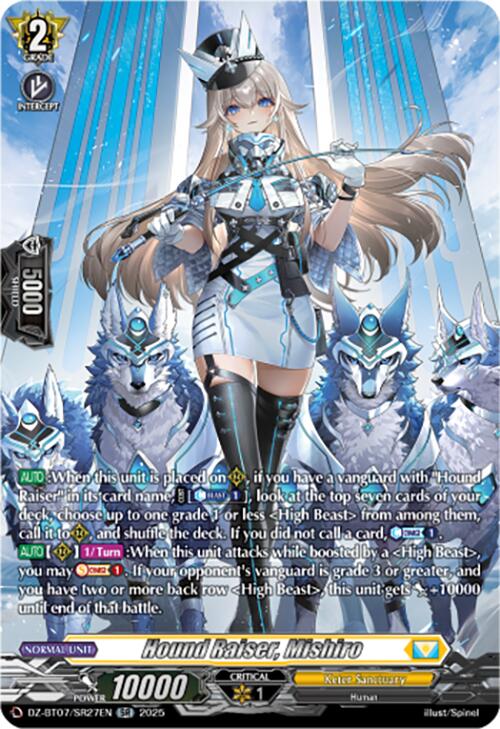 Hound Raiser, Mishiro (DZ-BT07/SR27EN) [Moon Fangs & Cerulean Blaze]