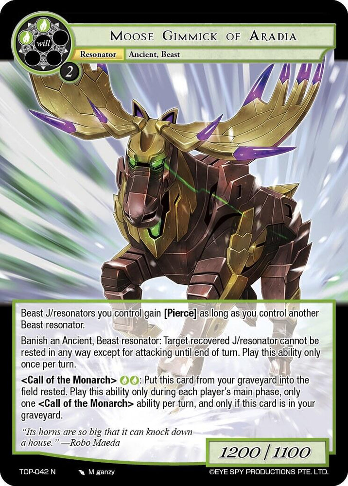 Moose Gimmick of Aradia (TOP-042 N) [Ten Oaths of Protopaterpolis' War]