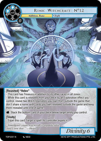 Runic Witchcraft: No12 (TOP-031 N) [Ten Oaths of Protopaterpolis' War]