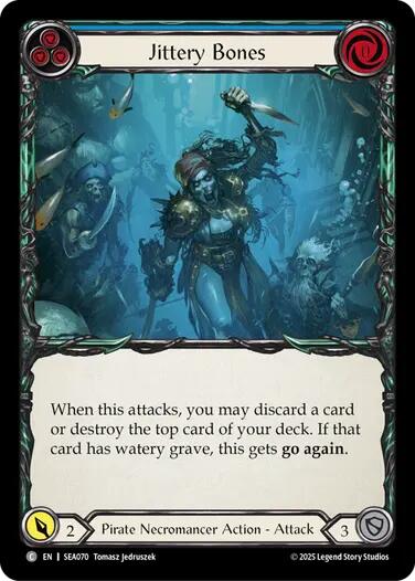 Jittery Bones (Blue) [SEA070] (High Seas)  Rainbow Foil