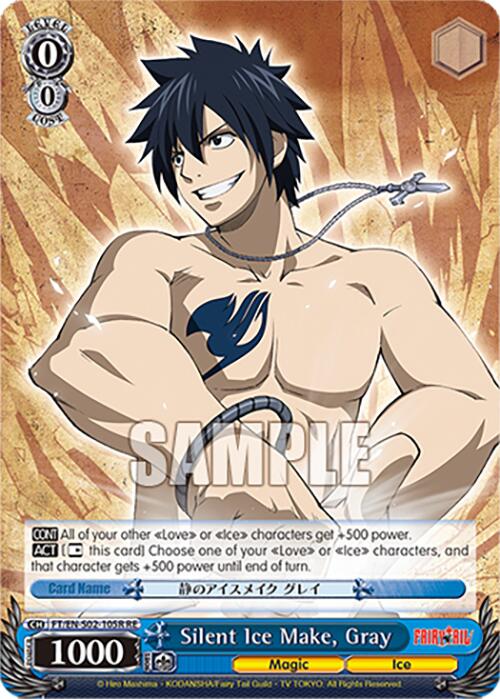 Silent Ice Make, Gray (FT/EN-S02-105R RRR RE) [Fairy Tail Chronicle Set]