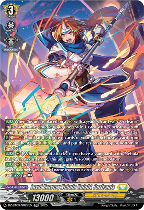 Loyal Bravery Nebula Knight, Corleanis (DZ-BT09/SR27EN) [Super Brave Detonation]