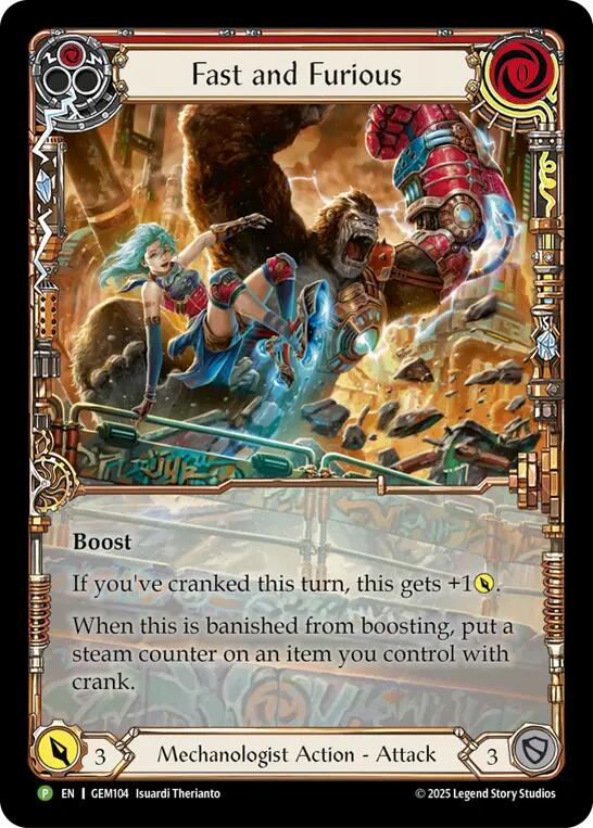 Fast and Furious [GEM104] (GEM Pack 3)  Rainbow Foil