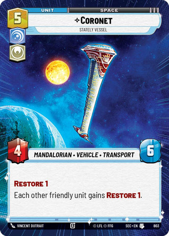 Coronet - Stately Vessel (Hyperspace Foil) (803) (803) [Secrets of Power]