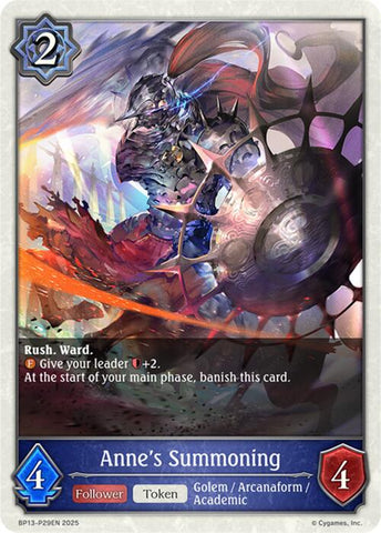 Anne's Summoning - P29 (Foil) (BP13-P29EN) [Dominion of Darkness]