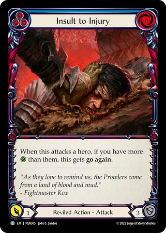 Insult To Injury (Blue) (Regular) [PEN305] (Compendium of Rathe)