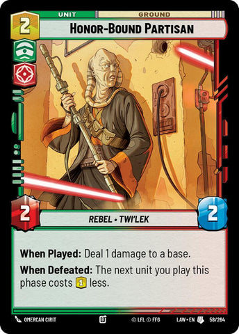 Honor-Bound Partisan (58/264) (58/264) [A Lawless Time]