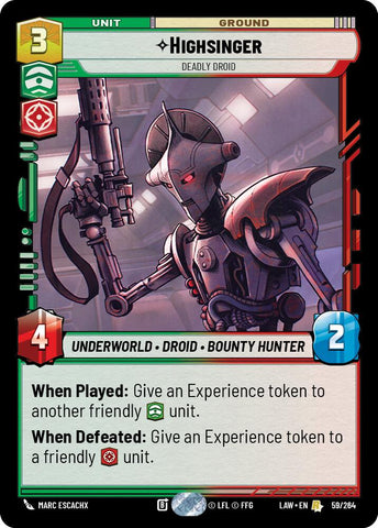 Highsinger - Deadly Droid (59/264) (59/264) [A Lawless Time]