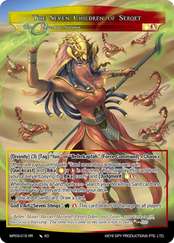 The Seven Children of Serqet (MP03-015 RR) [Masterpiece Collection 03 "Dimensional Hope"]