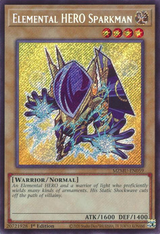 Elemental HERO Sparkman [MZMU-EN059] Secret Rare
