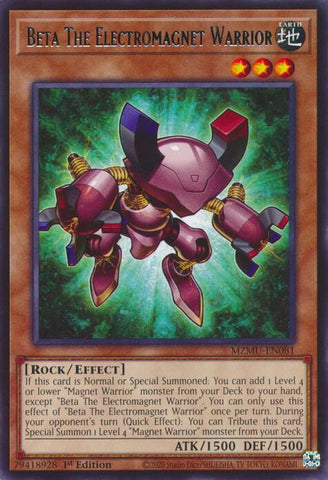 Beta The Electromagnet Warrior [MZMU-EN081] Rare