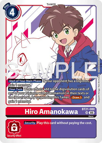 Hiro Amanokawa [BT21-080] - BT21-080 (Reprint) [Advanced Booster Digimon Generation]