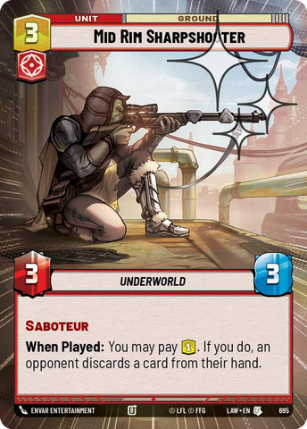 Mid Rim Sharpshooter (695) (Hyperspace Foil) (695) [A Lawless Time]