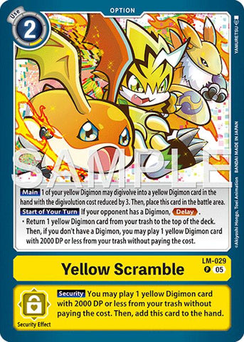 Yellow Scramble [LM-029] (Reprint) [Advanced Booster Digimon Generation]