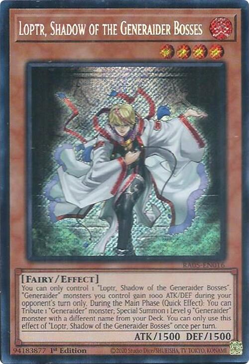 Loptr, Shadow of the Generaider Bosses (Secret Rare) [RA05-EN016] Secret Rare