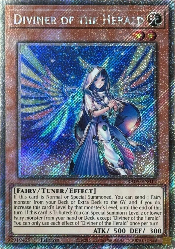 Diviner of the Herald (Platinum Secret Rare) [RA05-EN017] Platinum Secret Rare