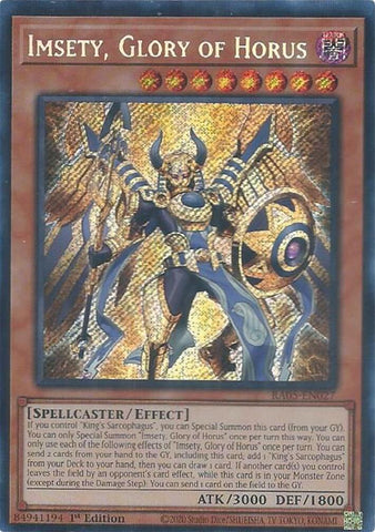 Imsety, Glory of Horus (Secret Rare) [RA05-EN027] Secret Rare
