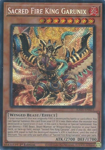 Sacred Fire King Garunix (Secret Rare) [RA05-EN031] Secret Rare