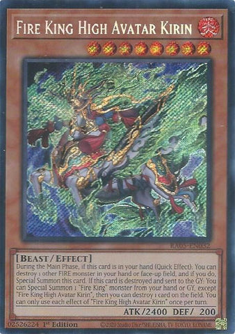 Fire King High Avatar Kirin (Secret Rare) [RA05-EN032] Secret Rare