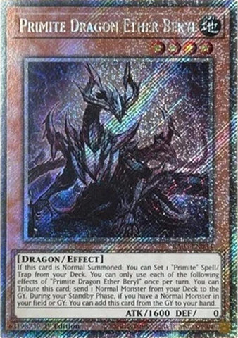 Primite Dragon Ether Beryl (Platinum Secret Rare) [RA05-EN033] Platinum Secret Rare