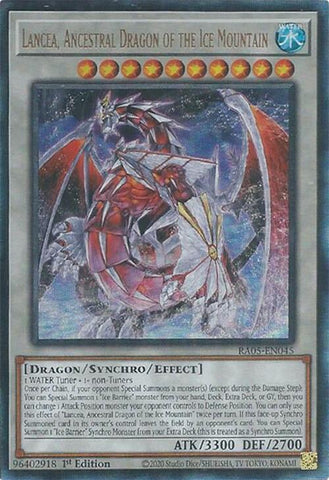 Lancea, Ancestral Dragon of the Ice Mountain (Ultimate Rare) [RA05-EN045] Ultimate Rare