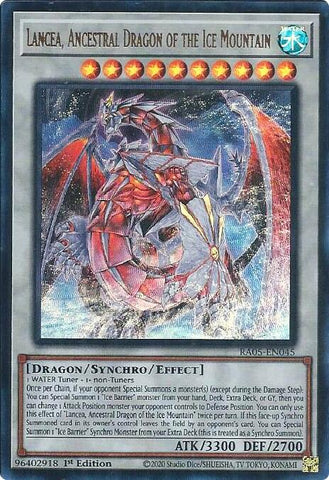 Lancea, Ancestral Dragon of the Ice Mountain (Ultra Rare) [RA05-EN045] Ultra Rare