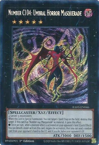 Number C104: Umbral Horror Masquerade (Secret Rare) [RA05-EN046] Secret Rare