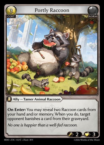 Portly Raccoon (112) [Radiant Origins]
