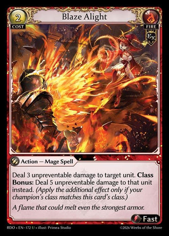 Blaze Alight (Curio Foil) (172) [Radiant Origins]