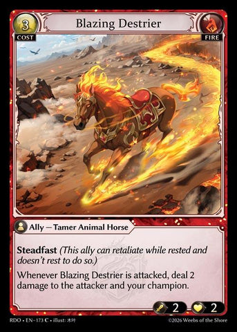 Blazing Destrier (Curio Foil) (173) [Radiant Origins]