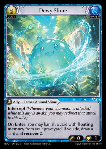 Dewy Slime (Curio Foil) (212) [Radiant Origins]