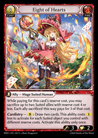 Eight of Hearts (Curio Foil) (181) [Radiant Origins]