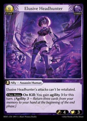 Elusive Headhunter (Curio Foil) (399) [Radiant Origins]