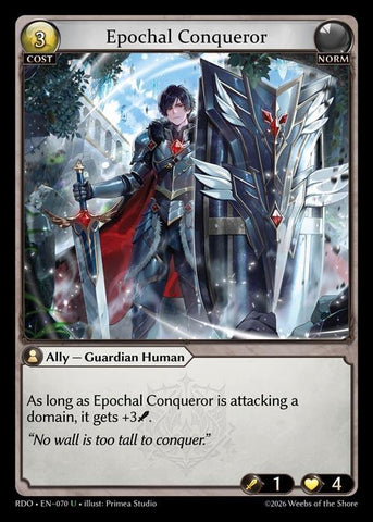 Epochal Conqueror (Curio Foil) (70) [Radiant Origins]
