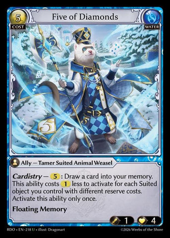 Five of Diamonds (Curio Foil) (218) [Radiant Origins]