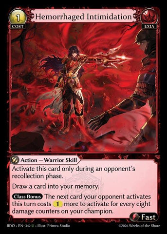 Hemorrhaged Intimidation (Curio Foil) (342) [Radiant Origins]