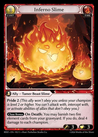 Inferno Slime (Curio Foil) (192) [Radiant Origins]