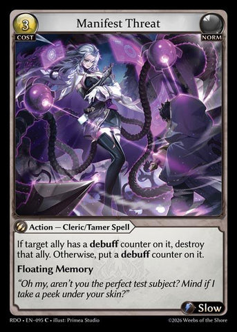 Manifest Threat (Curio Foil) (95) [Radiant Origins]